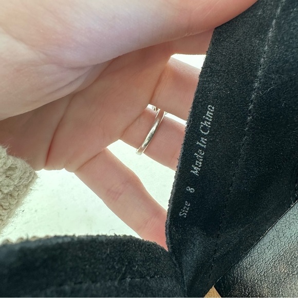 Dolce vita jana black suede pointed toe zipper ankle boots - Picture 10 of 11